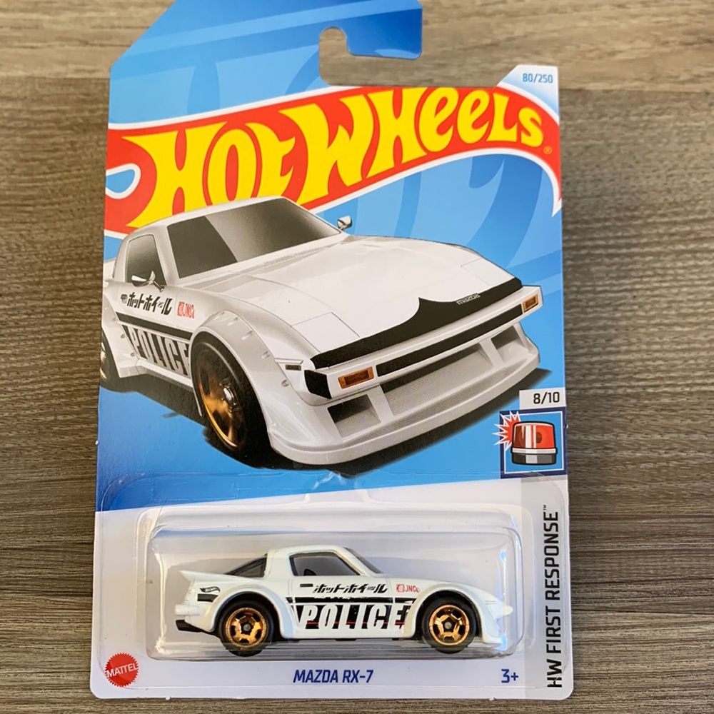 Hot Wheels Mazda RX 7 RX7 Police Cop Car Mattel First Response Hotwheels 2024 🆕